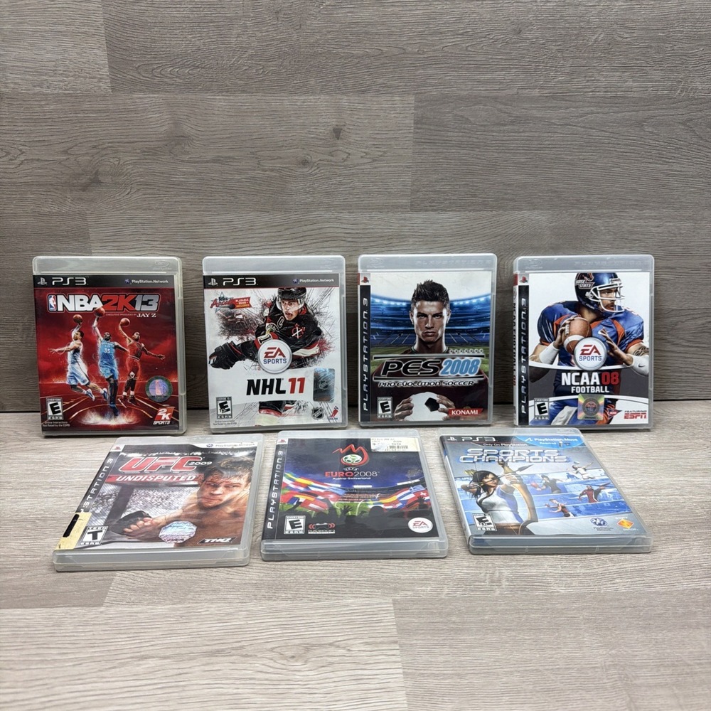 PlayStation 3 PS3 Sports Games Lot Of 7 Football, Soccer, UFC, Sport Champions